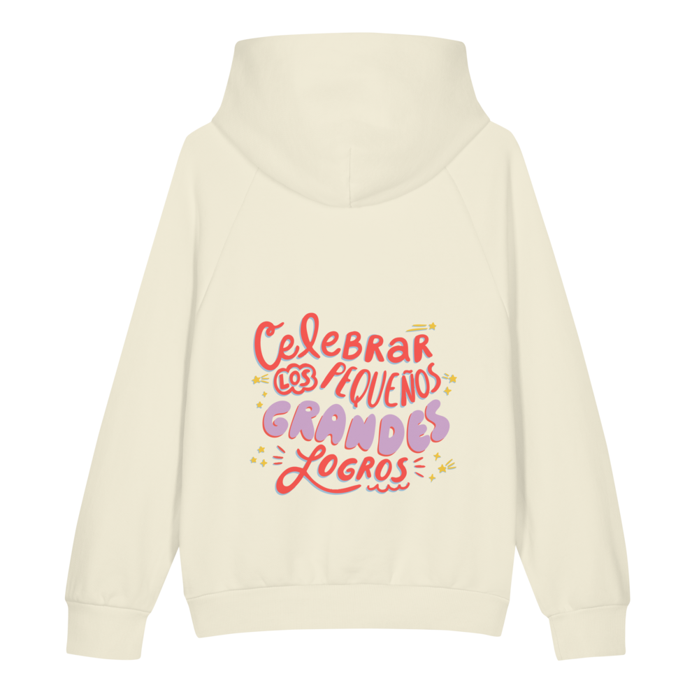 Hoodie de Blu Honor Club con la frase Celebrar los pequeños grandes logros